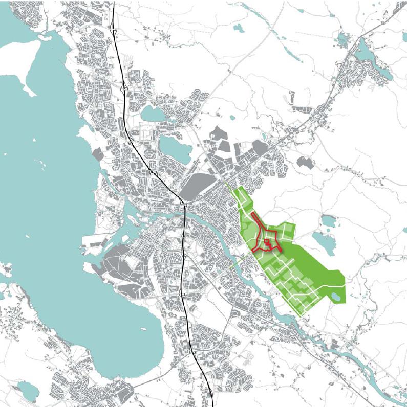 20 000 asukkaalle n. 10 000 asunnolle n. 1 800 työpaikalle Oulun kolmas aluekeskus n.