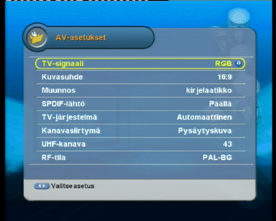 5.3.1 Kieliasetukset Tästä valikosta asetetaan toivotut kieliasetukset valikoille, oletusääniraidoille ja oletustekstitykselle.