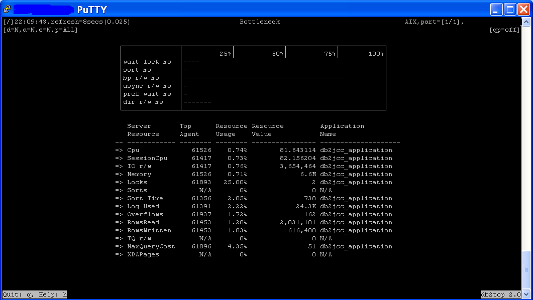 db2top /
