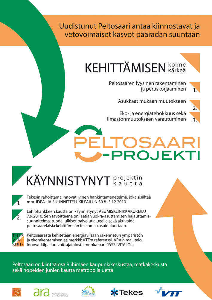 5 Projektin perustaminen Irene Väkevä-Harjula Peltosaaren monia haasteita ratkaisemaan ja aluetta kehittämään perustettiin keväällä 2010 Peltosaari-projekti, joka sijoitettiin tekniseen keskukseen ja