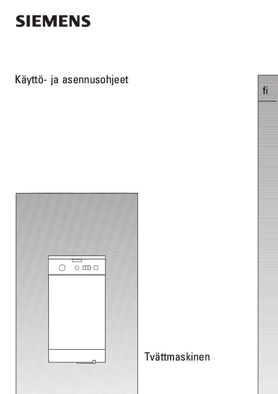 Yksityiskohtaiset käyttöohjeet ovat käyttäjänoppaassa Käyttöohje SIEMENS WP12T350SN Käyttöohjeet SIEMENS WP12T350SN Käyttäjän opas