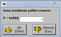 Täytä kentät lisää paikkanumero, tuotenimi, hinta Tallenna hintalappu joka tuotteen jälkeen.