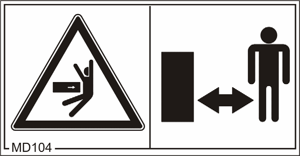 Yleiset turvallisuusohjeet MD 101 Tämä merkkikuva kuvaa nostovälineiden kiinnityspisteitä (ajoneuvonosturi).