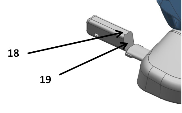 16 1. Vyönohjain (Kasvot menosuuntaan käytössä istuimen omilla vöillä) 2. Pään tuki 3. Vyönohjain (käytettäessä vyöistuimena auton omalla 3-pistetutrvavyöllä) 4. Istuimen vyöt. 5.