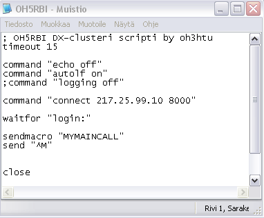 MixW:n scriptit Edellä esitetyt MixW-scriptit ovat pieniä komentojonoja, joita on helppo tehdä halutuille clustereille itsekin. Mm. internet-sivulta http://www.mixw.net/index.php?