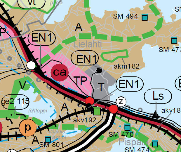 Teivaalantie 3-5, kiinteistötunnus 837-2534-1,2,4 ja 5. Alue sijoittuu 2000-luvun alun uusien Lielahden Prisman ja Lielahtitalon naapurissa. Teivaalantien pohjoispuolella on Lielahden koulukortteli.