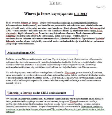 Varaushistoria Varaushistoriasta nähdään asiakkaan ostot kuluvana vuonna, edellisenä vuonna, näitä edeltävinä vuosina sekä