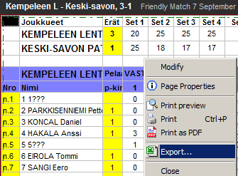 . Nimeä taulukko loogisesti kuten on edellä neuvottu, esim. 080907_kempele-pateri.xls ja TALLENNA se siihen tarkoitettuun kansioon (Esim.