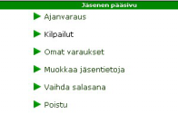2 SISÄÄNKIRJAUTUMINEN Sisäänkirjautuminen tapahtuu omalla jäsennumerolla ja salasanalla. Tiedot kirjoitetaan niille varattuihin kenttiin ja kirjaudutaan sisään Kirjaudu painikkeesta.