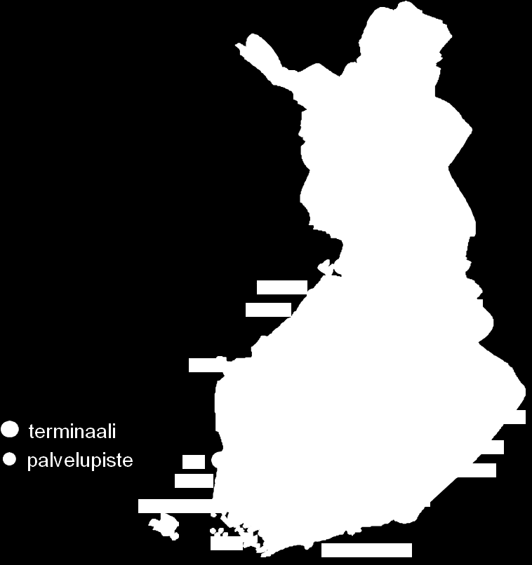 11 Kuva 4. Kiitolinja-ketjun toimipisteet /4./7. 2 TELEMATIIKKA 2.