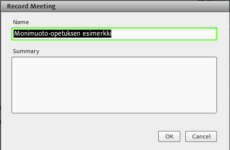 Tallennuksen aloittaminen https://info.funet.