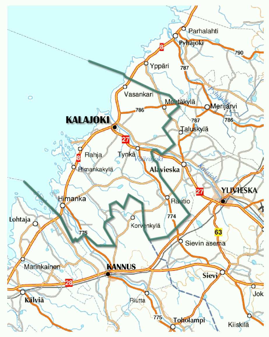 KALAJOEN KAUPUNKI KAAVOITUSKATSAUS Kalajoen kaupungissa oli vuoden 2014 syyskuussa 12 681 asukasta. Kaupungin maapinta-ala on 922 k-m².