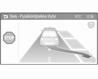 Ajaminen ja käyttö 139 Valitse rinnakkainen tai kohtisuorassa sijaitseva pysäköintipaikka kuljettajan tietokeskuksesta painamalla painiketta SET/CLR.