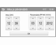 Mittarit ja käyttölaitteet 75 Aseta päivämäärä näyttö Vaihda mahdollisten vaihtoehtojen välillä painamalla toistuvasti MENU-TUNE -nuppia.