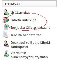 Tässä vaiheessa voit vielä tarkistaa, salliiko kukin valitsemasi asiakas suoramarkkinoinnin. Oletuksena on, että viesti lähetetään vain niille, jotka sallivat markkinointiviestien lähettämisen.