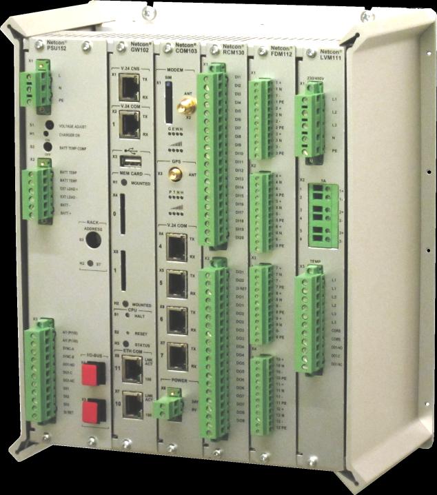 35 KUVA 17. Netcon 100 -ala-asema (Netcontrol 2012) Netcon 100 sisältää aina peruskomponentit: pääprosessoriyksikön ja virtalähdeyksikön.