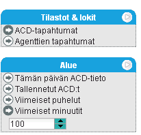 Elisa Ring Asiakaspalvelupäällikön opas 15 Viimeiset minuutit Voit hakea sarjan viimeisimpien minuuttien ACD- tai Agenttien tapahtumat koko sarjan tai yksittäisen agentin osalta.