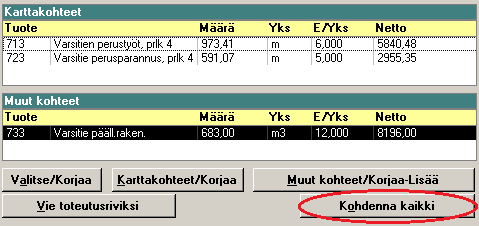 117 LIITE 23(9). Tiehankkeen perustamisharjoitus Tee sama myös muille metsätiloille. Kun laskelman kaikille osakkaille on laskettu tieyksiköt, voit numeroida osakkaat.