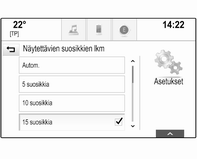 Perustoiminnot 31 Suosikkien nimeäminen uudelleen Selaa tarvittaessa halutun suosikkisivun kohdalle. Valitse suosikki, jota haluat muokata. Valitse NIM. UUD.-näyttöpainike.