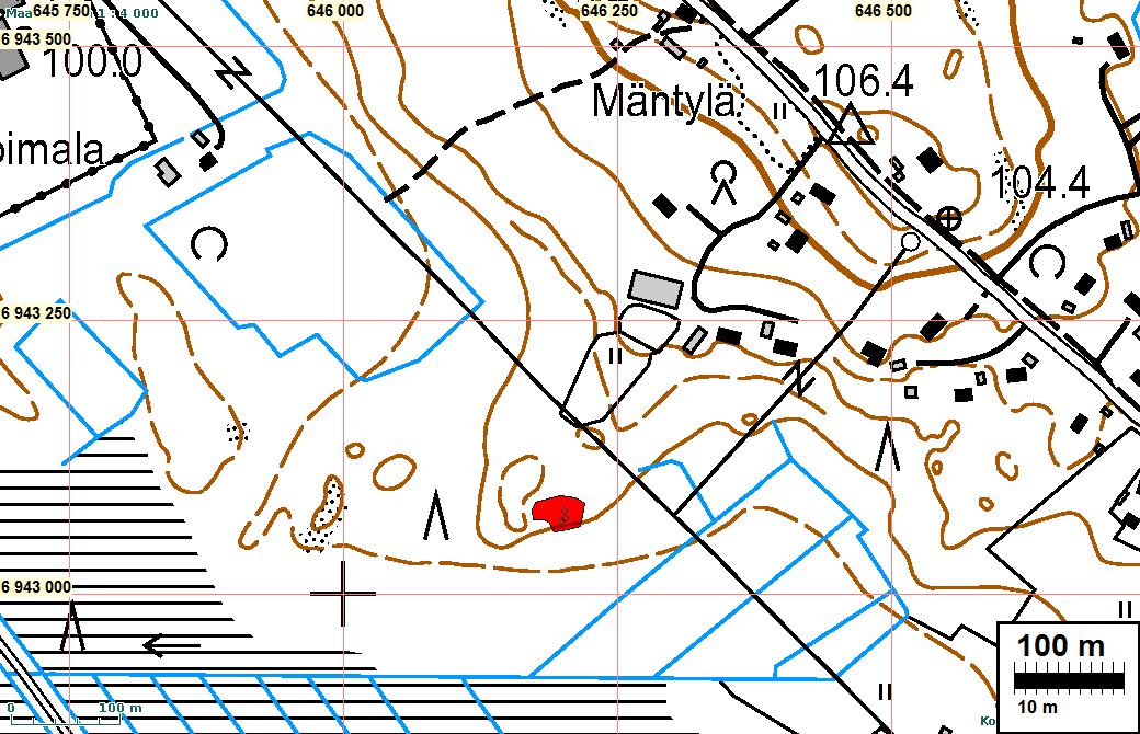 6 Tutkijat: Sijainti: Huomiot: Jussila & Sepänmaa 2012 inventointi Paikka sijaitsee Joensuun torilta 4,5 km itään, Kontiosuon pohjoisosan itäpuolella olevan leveän harjanteen eteläreunalla Paikalla