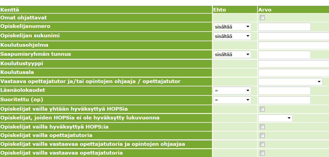 Opettajatutorin SoleOPS- ja HOPS-toiminnot ja keskustelupohjan käyttö Kirjaudu SoleOPSiin SAMK-tunnuksillasi. Voit selata yksittäisen opiskelijan HOPSia päävalikon HOPSien selaus toiminnolla.