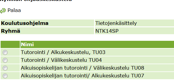 2. HOPS-toiminnot Valitse SoleOPS pääsivulta HOPS-toiminnot. Klikattuasi sitä, valitse koulutusala ja koulutusohjelma ja ryhmä, jonka opettajatutorina toimit.