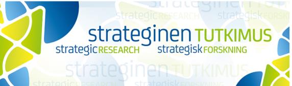 Lisätietoja Tutustu tarkemmin strategisen tutkimuksen rahoitukseen: www.aka.