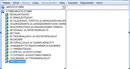 Käyttöohje 52 (79) Valintalista-asiakirjatyypit Jos haluat Twebissä/ Tdocissa luoda asiakirjoja, jotka ovat asiaryhmiin kuulumattomia (esim. postiluettelo-asiakirjoja): 1.