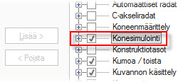 6 MASTERCAM X8/ Tervetuloa käyttämään konesimulointia b Valitse...\mcamxm.config mm alareunassa olevasta Nykyinenpudotusvalikosta. c Klikkaa OK.