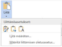 Tekstin siirtäminen ja kopiointi Valitse ensin alue, jonka haluat siirtää tai kopioida.