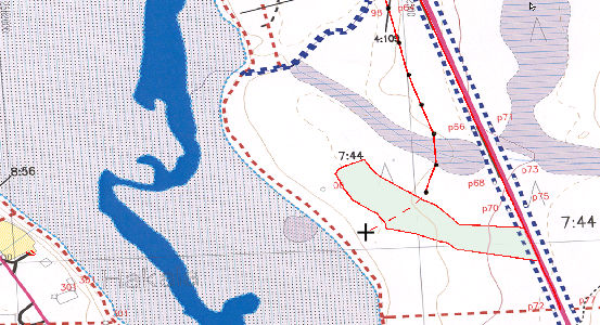 Helikopterin lentoreitti ja nopeuskäyrä LIITE 1 Moottorin vaurioituminen Tuuli 070º/10-15 kt Silminnäkijä Helikopterin maahantulo paikka Helikopterin lentoreitti Viimeinen GPS:n tallentama