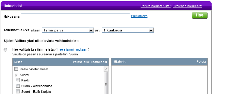 CV-kannan käyttö Käyttäjien joukossa laajasti erikokoisia yrityksiä, mm.