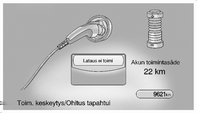 Mittarit ja käyttölaitteet 69 Tämä näyttöruutu kertoo, että lataus on meneillään ja että sen arvioitu valmistumisaika on klo 10.00.