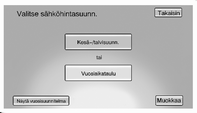 Mittarit ja käyttölaitteet 75 lähtöaikaa ja jos akku on täysin purkautunut, auto ei ehdi latautua täyteen ennen lähtöaikaa millään latausvaihtoehdolla.