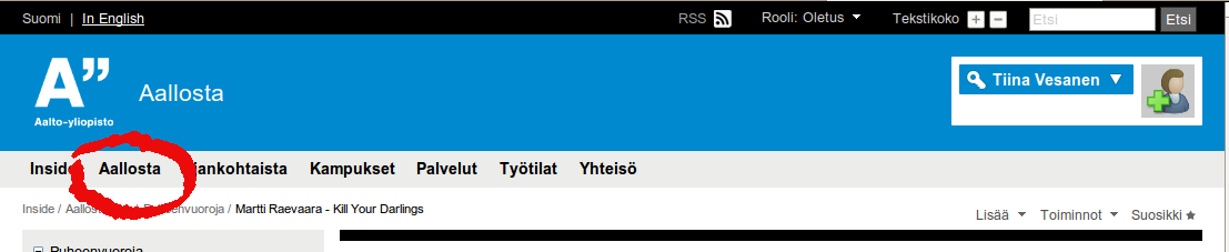 Virallisia dokumentteja Säädöksiä, ohjeita, missio: www.tkk.