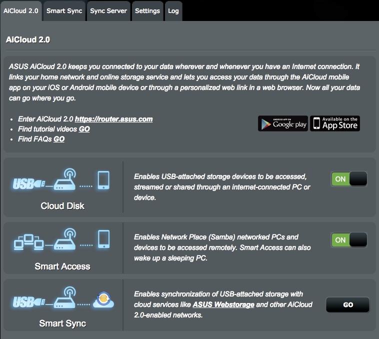 4.8 AiCloud2.0in käyttö AiCloud2.0 on pilvipalvelusovellus, joka mahdollistaa tiedostojen tallentamisen, synkronoinnin, jakamisen ja käytön. AiCloud-sovelluksen käyttö: 1.