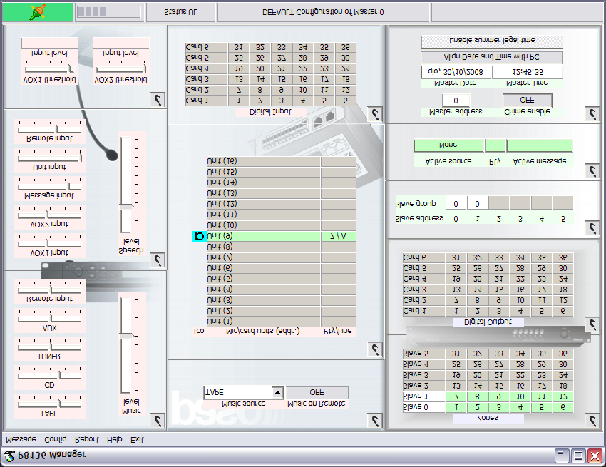 α DTSHEET 7. P8136 MNGER OHJELMISTO P8136 Manager- ohjelmaa voidaan käyttää järjestelmän hallintaan PC:ltä mahdollistaen mm.