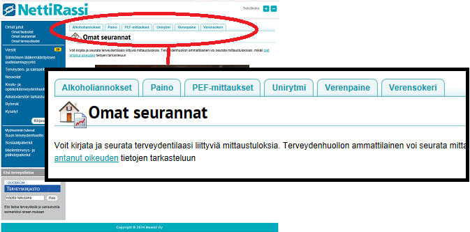 Voit kysyä valitusta kyselystä ruksaamalla sen ja lähettämällä viestin terveydenhuollon ammattilaiselle. 2.