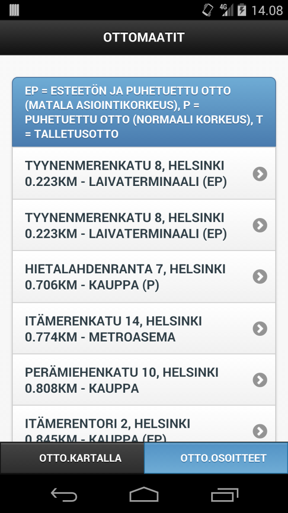 41 Kuva 20. Cordovalla toteutetun hybridisovelluksen tekstinäkymä.