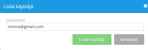 Asetukset 8.1.2 104 Minun tilini Minun tilini -ikkunassa voit muuttaa salasanaasi. 8.1.3 Käyttäjät Käyttäjät-valikossa näet ohjelman kaikki käyttäjät. Ohjelman käyttäjät jaetaan kolmeen ryhmään: 1.