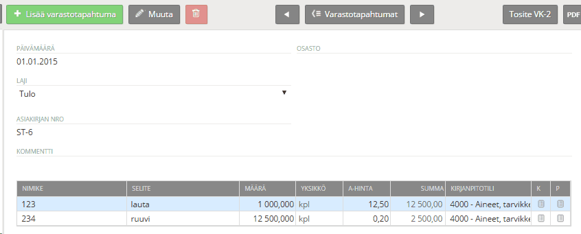 89 Päivämäärä esim. alkusaldon päivämäärää seuraava päivä, esim. 1.