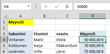 Voit lisätä taulukoita työkirjaan napsauttamalla taulukkovalitsinten viimeistä painiketta Vaakaelementit Excelissä ovat rivejä, jotka on numeroitu 1,2,3, 1048576 Pystyelementit ovat sarakkeita, jotka