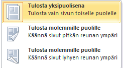 Kolmannella välilehdellä, Ylä- ja alatunniste, pääset kirjoittamaan ja sijoittamaan tietoa ylä- tai alatunnisteeseen.