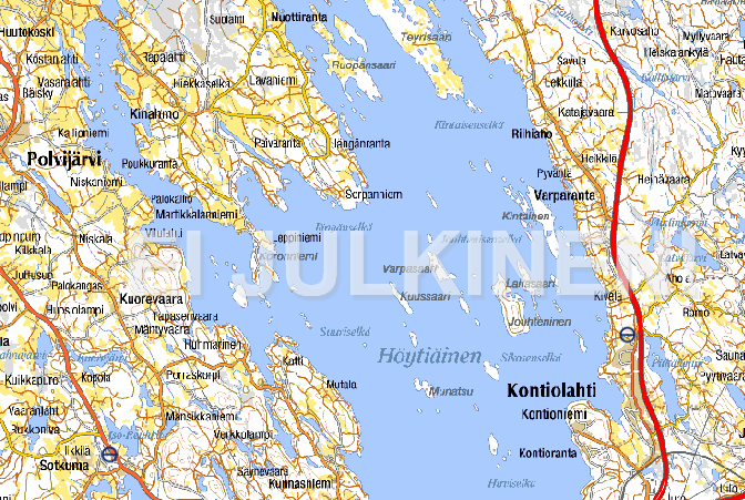 Tekijänoikeudet näkyvät karttaikkunan alalaidassa Automatisointi Myös