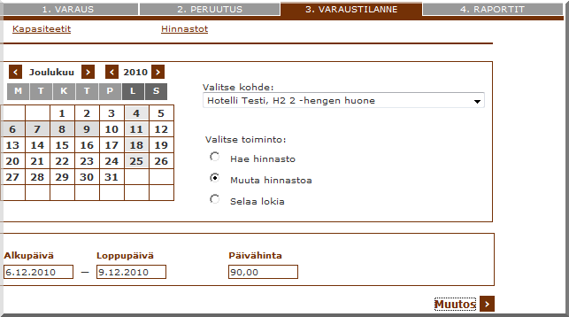 Omistajaliittymä hallintaoikeudella Omistajalle voidaan antaa