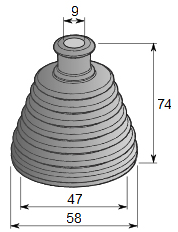 YLEISSUOJA TUOTE no 1051 486 Ø 12/130/170 x 85 mm Vulkanoitu metallivahvike O.E. Vaihdekepin suojakumit FIAT 125, 132 Min. pituus 55 mm Max. pituus 110 mm TUOTE no 1051 390 Ø 14/70/160 x 95 mm Min.