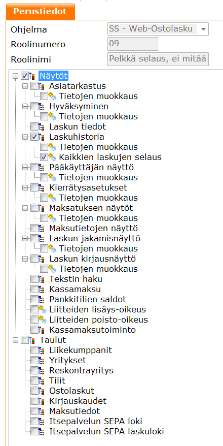 5.1.8 SS 09 Pelkkä selaus, ei mitään muutosoikeutta Toukokuu 2015