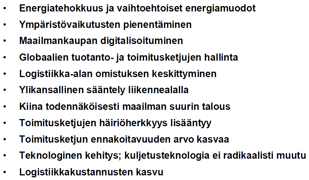 Voimistuvia trendejä