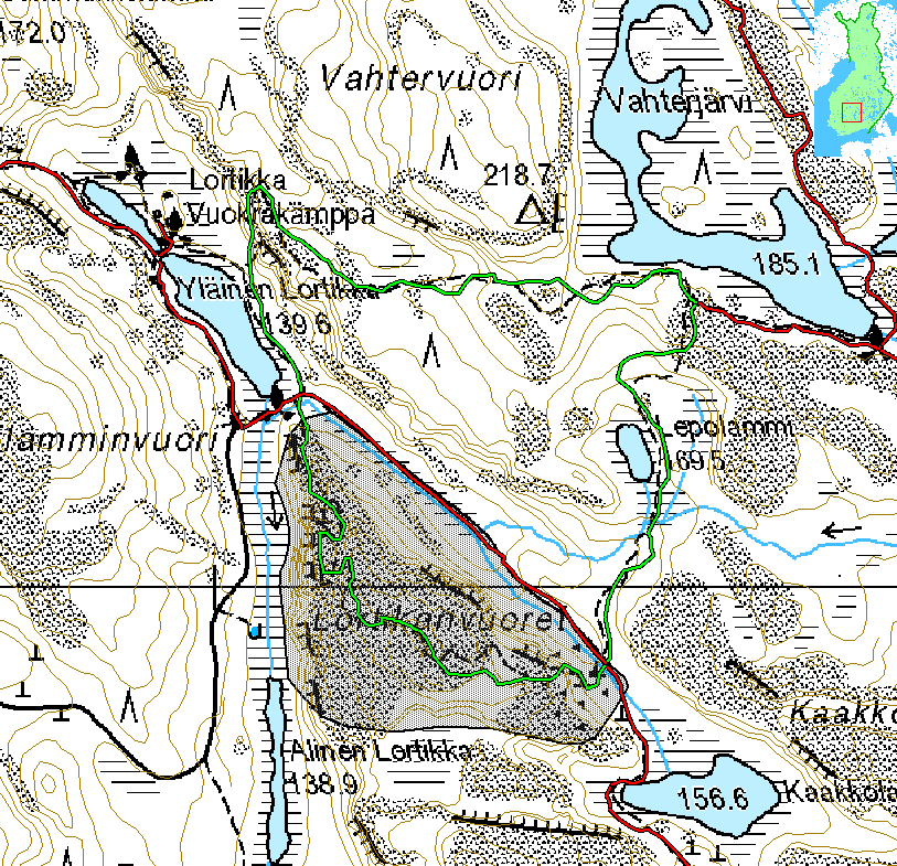 LORTIKANVUOREN LUONTOPOLKU Opas- ja tehtävävihko 8 7 6