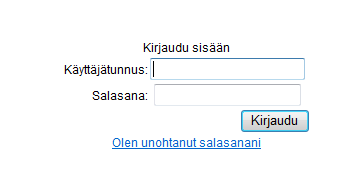 Seurantajärjestelmä Vuosiraportointiin pääsee kirjautumaan mm.